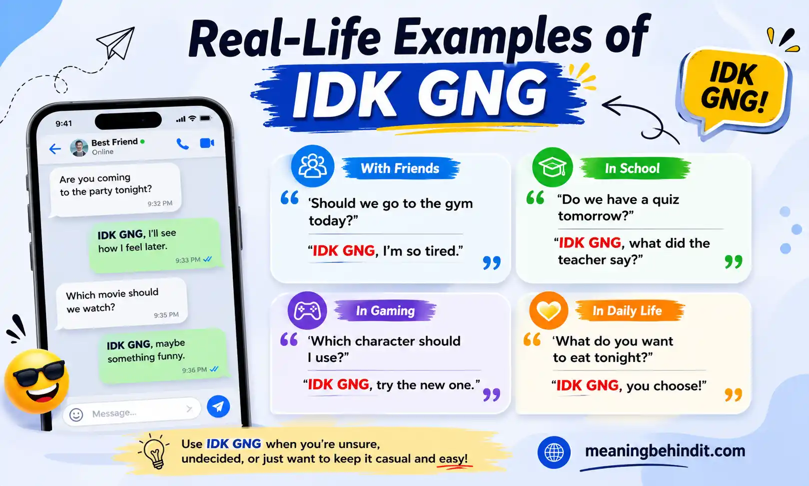 Real-Life Examples of IDK GNG